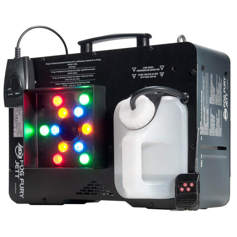 Adj fog fury jett, máquina de humo, con 12 leds rgb 3w , 650w